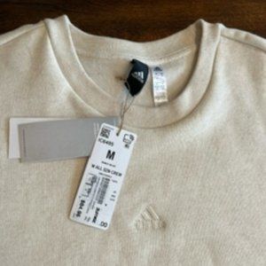 Adidas Men's All Season  Fleece Sweatshirt - Beige - Size M